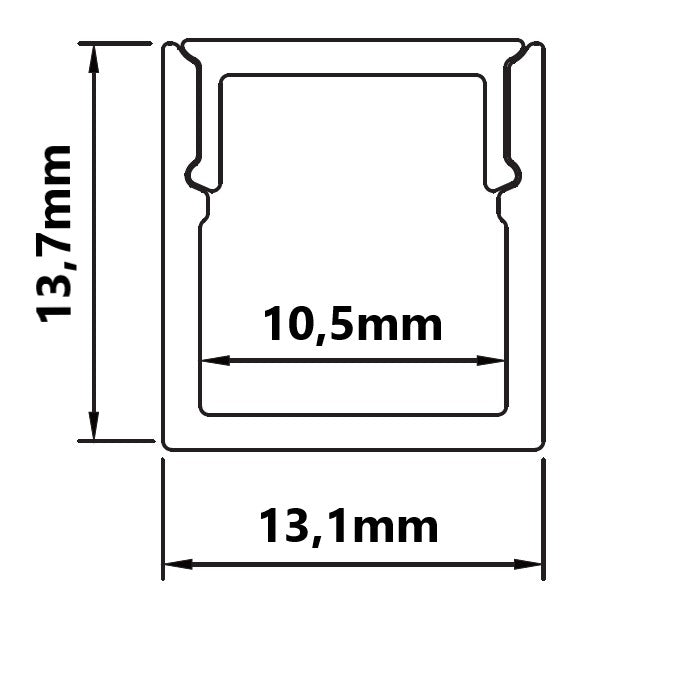 13,1x13,7mm sort - A123