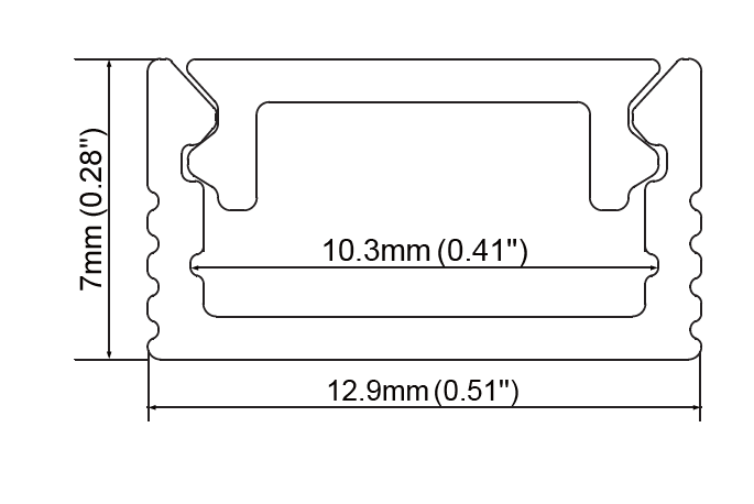 12,9x7mm sort - A143