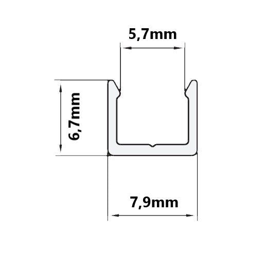 Aluminiumsprofil 6x6mm neon - A145