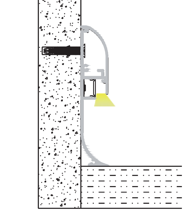Gulvlist Sort - A138
