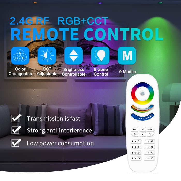 Trådløs fjernkontroll 2,4G RF - DIM - CCT - RGB - RGBW - RGB+CCT