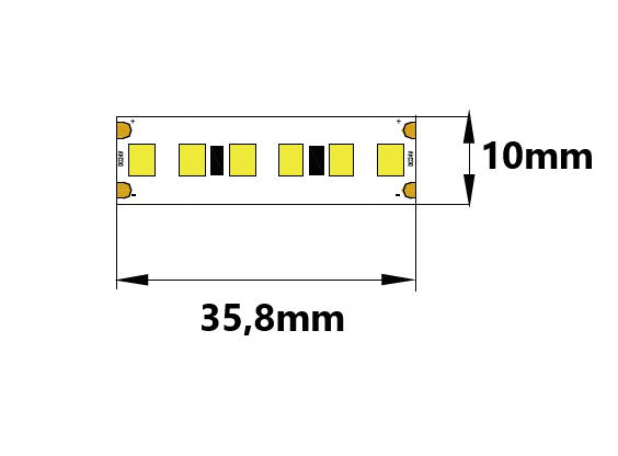 LED stripe - high lumen - 6W/m - 2700K - L158