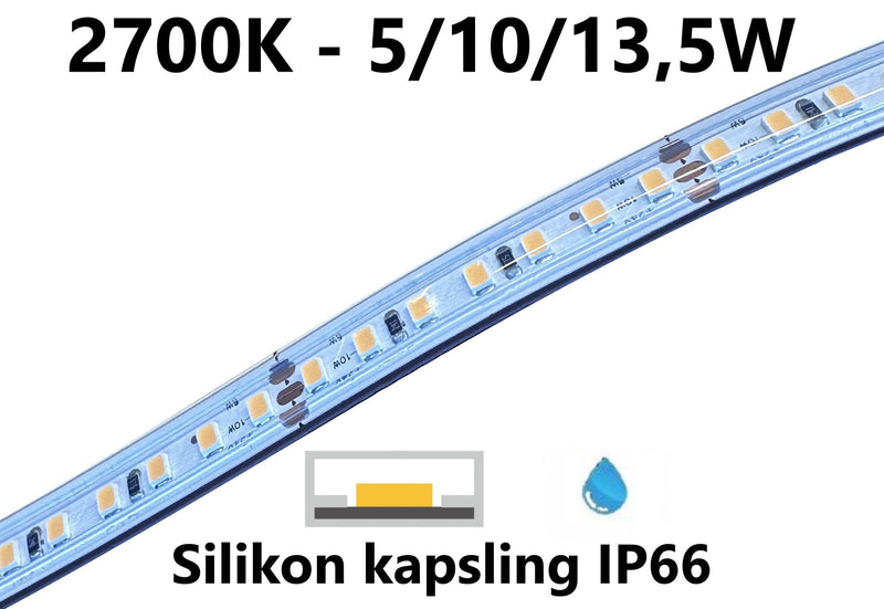 LED-strimmel - strømvalg - 5/10/13,5 W/m - 2700K - L164