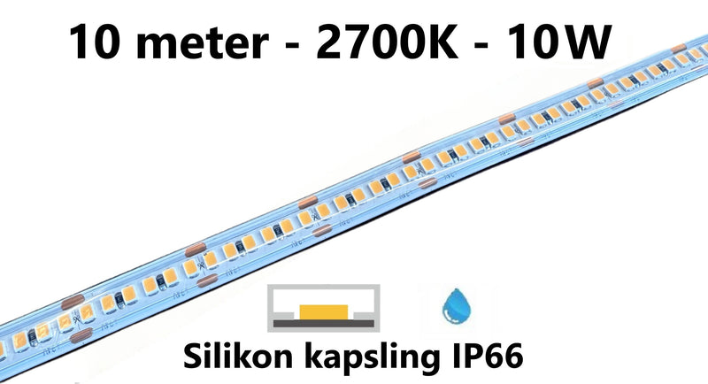 LED stripe - ultra long - 10W/m - 2700K - L182/189