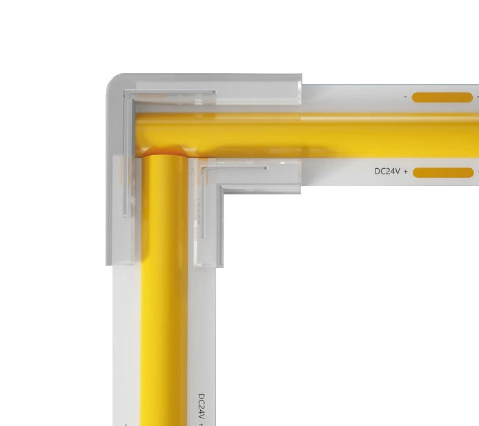 Snabbfog 90 grader LED-list 10mm 2 ledare - S12