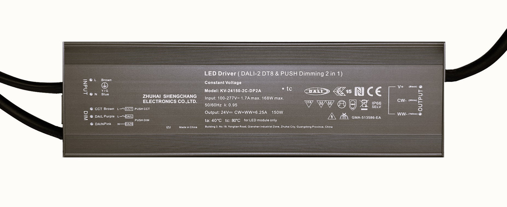 Dali/push driver TW DT8 24V - 150w