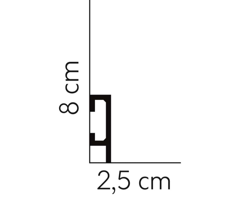 LYSLIST QL019 80X25X2000MM