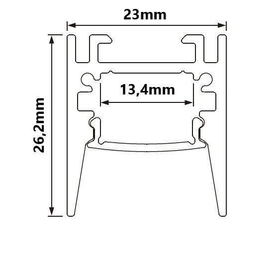 26,2x23mm svart - A76