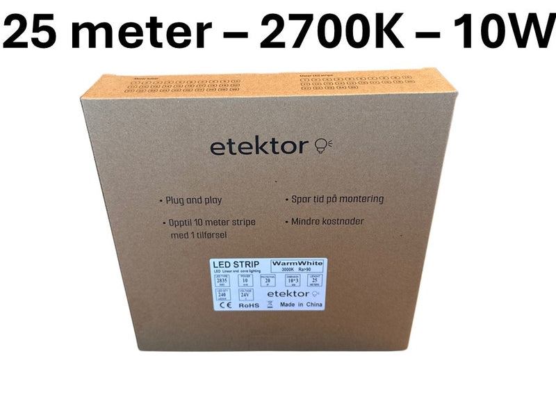 LED stripe pakke - 10W/m - 2700K - L178