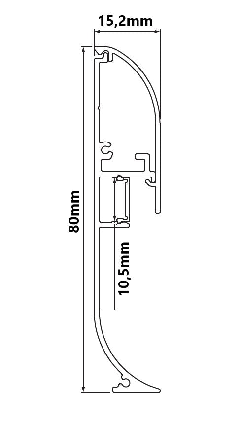 Gulvlist hvit - A139