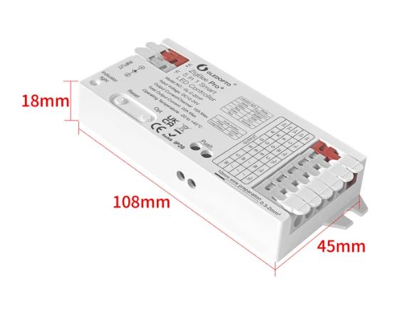 ZigBee + RF2,4G 5in1 dimmer - 5x15A