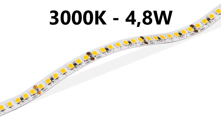 LED stripe - 4,8W/m - 3000K - L108/L122
