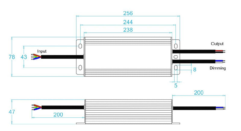 LED driver fasedim / 0/1-10V - 200W - 24V