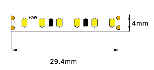 LED stripe - slim - 14,4W/m - 2700K - L44