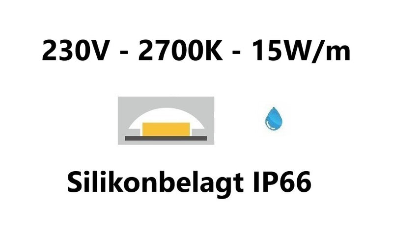 LED strip 230V - 15W/m - 2700K - LS6