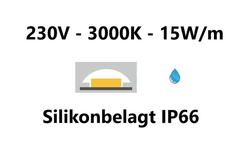 LED stripe 230V - 15W/m - 3000K - LS7
