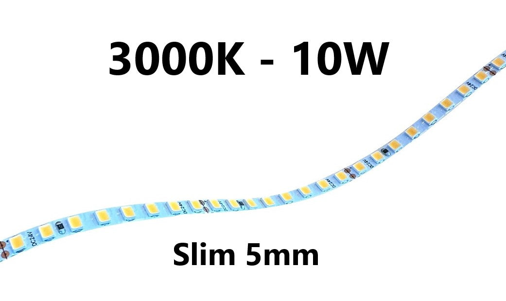 LED stripe - slim - 10W/m - 3000K - L127/L128