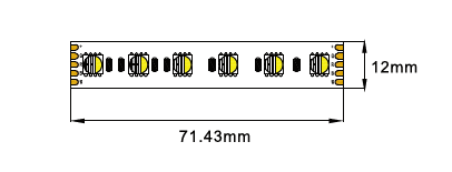 LED stripe - RGBW - 19,2W/m -  2400K - L61