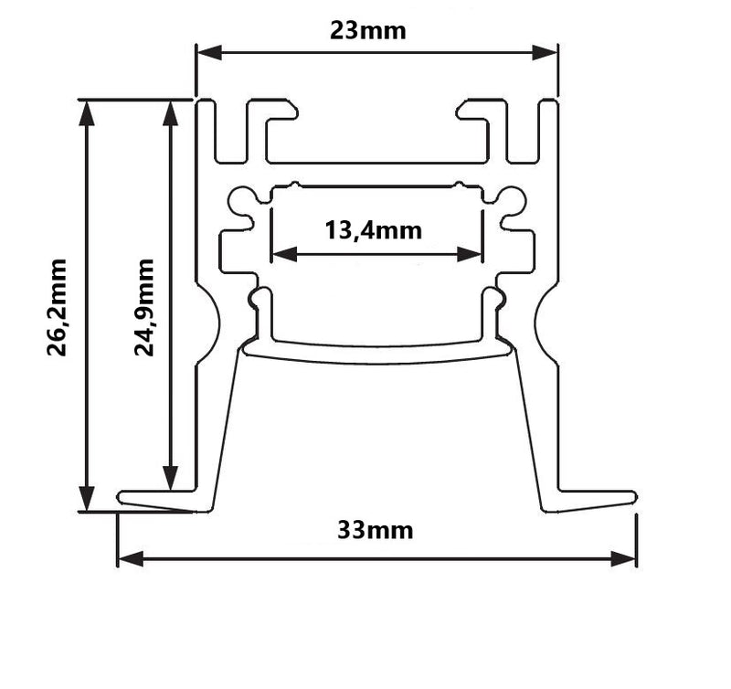 33x23mm svart - A103