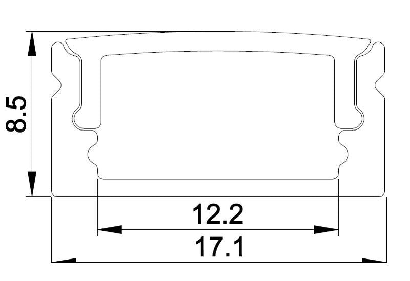 17,1x8mm svart - A30