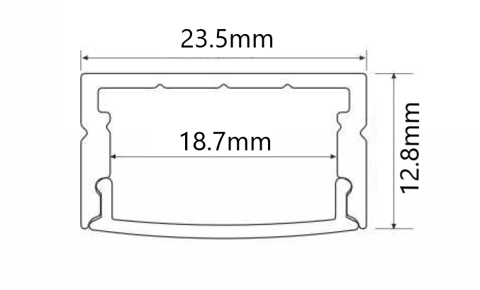 23,5x12,8mm svart - A98
