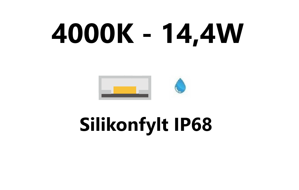 LED stripe - 14,4W/m - 4000K - L100