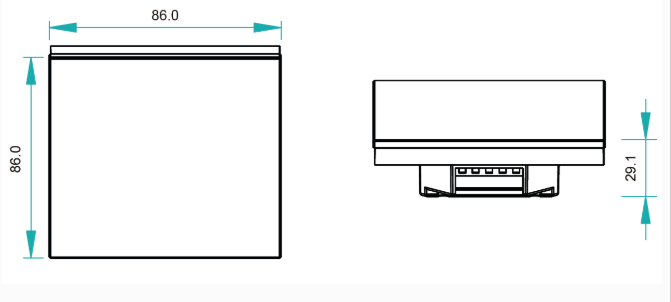 DALI RGBW styrepanel DT8 - 1 gruppe 4 save - D50
