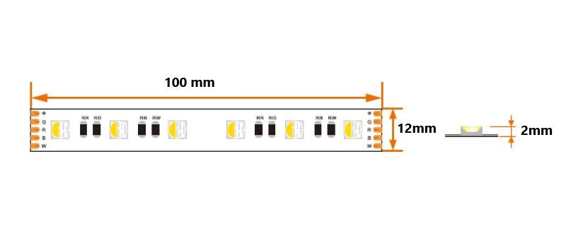 LED stripe - ultra long RGBW - 10W/m - 2700K - L137