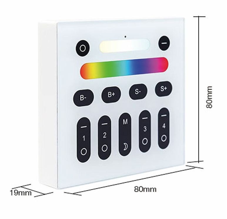 Trådløs styringspanel 2,4G RF batteri - DIM - CCT - RGB - RGBW - RGB+CCT