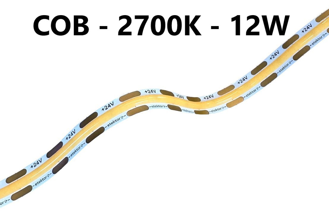 LED stripe - COB - 12W/m - 2700K - L411/412
