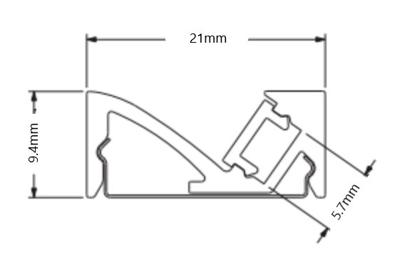 Hylla asymmetrisk - A51